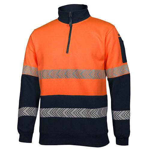 Load image into Gallery viewer, JB&#39;s Hi Vis Half Zip Segmented Tape Fleece
