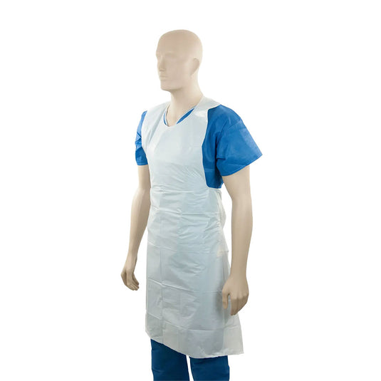 Bastion Disposable Apron 30mu Tear Off, White: Carton/500