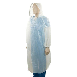 Bastion Polyethylene Hooded Splash Jacket, White: Carton/200 image