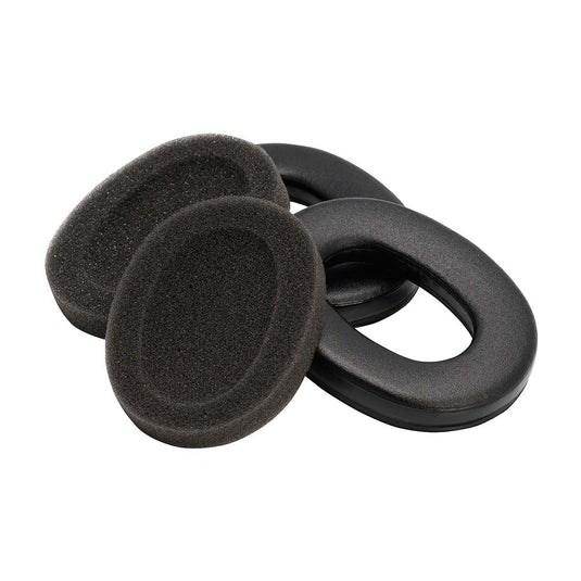 3M Peltor HY82 Hygiene Kit featuring two oval synthetic-leather ear-cup cushions and two matching foam inserts for enhanced comfort and hygiene, suitable for various headsets, including 3M™ PELTOR™ models.