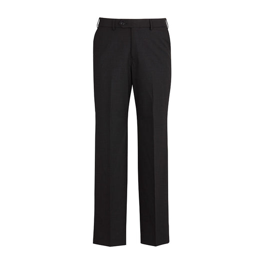 Biz Mens Comfort Wool Stretch Flat Front Pant