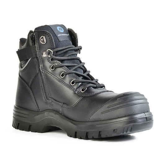 Bata Atlas Zip Safety Boot, Black