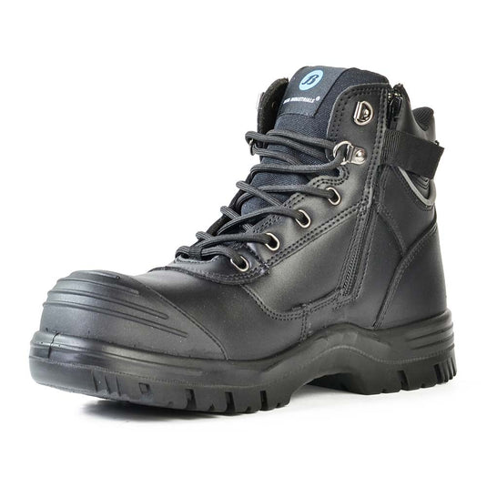 Bata Atlas Zip Safety Boot, Black