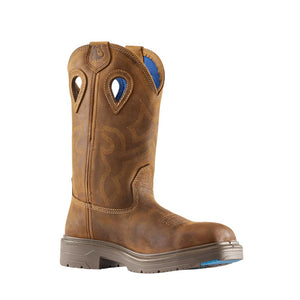 Steel Blue Blue Heeler Slip on Safety Boot, Brown image