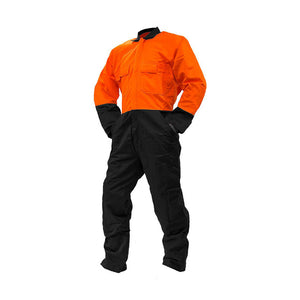 ST Hi Vis 300gsm Cotton Overalls, Orange/Black image