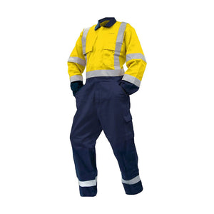 ST 300gsm Cotton Taped Overalls, Yellow/Navy image