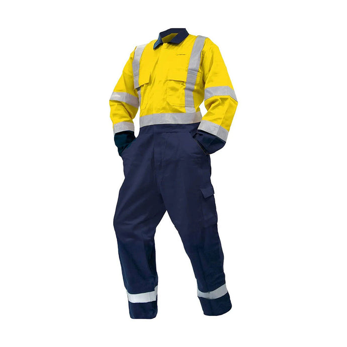 ST 300gsm Cotton Taped Overalls, Yellow/Navy