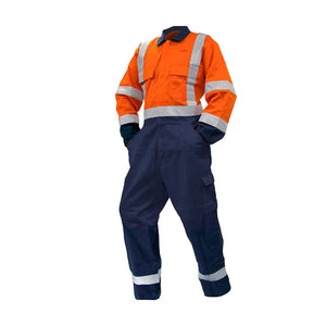 ST 300gsm Cotton Taped Overalls, Orange/Navy image