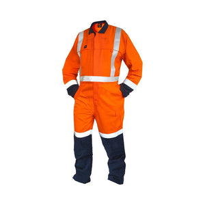 ST Hi Vis TTMC FR 240gsm Overalls, Orange/Navy image