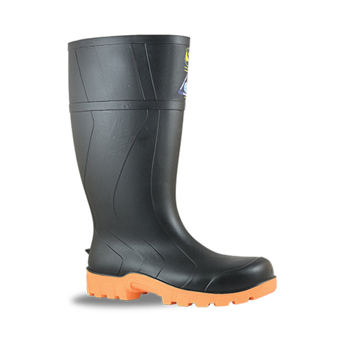 Bata Rigger 400mm Safety Gumboot, Black/Orange