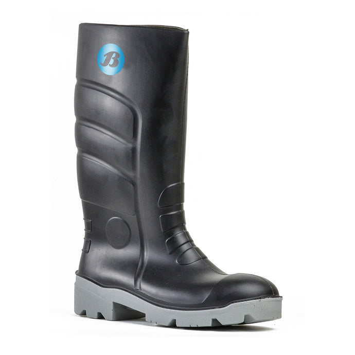 Bata Worklite Lightweight Safety Gumboot, Black/Grey