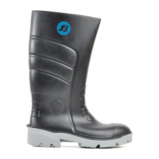 Bata Worklite Lightweight Safety Gumboot, Black/Grey
