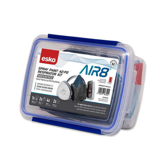 Esko AIR8 Spray Paint Clipbox Respirator Kit, A2/P2