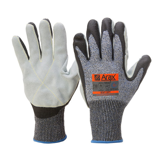 Arax Heavy Duty Foam Nitrile/Synth Leather Glove