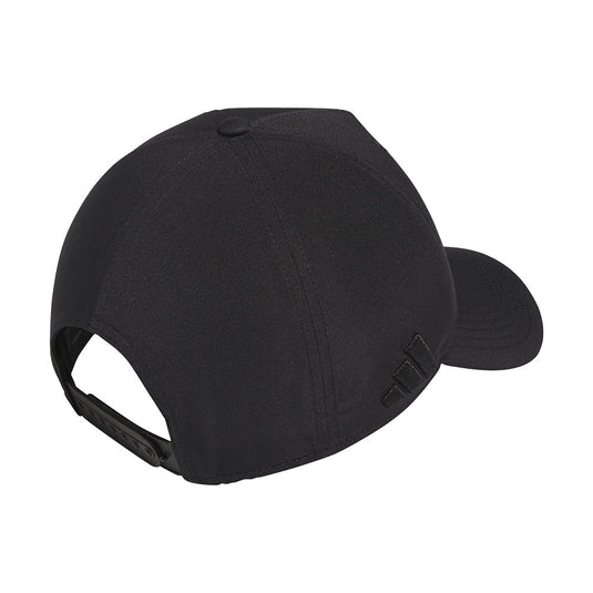 The Adidas Performance Cap features a six-panel design with a pre-curved brim, adjustable snapback closure, and a small stitched logo, perfect for active safety and workplace environments.
