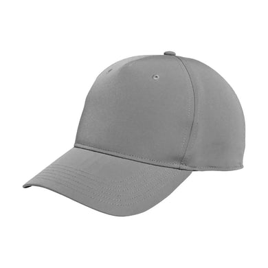 Adidas Performance Cap in slate-gray, featuring a five-panel design with a pre-curved brim and adjustable snapback closure, made from 100% recycled polyester. Ideal for safety-conscious work environments.