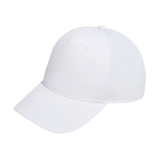 Adidas Performance Cap featuring a five-panel design and pre-curved brim. Made from 100% recycled polyester, this adjustable snapback cap is ideal for workplace safety and active environments.