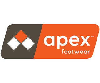 Apex Safety Footwear logo. Apex Footwear is a New Zealand brand of Safety Boots.
