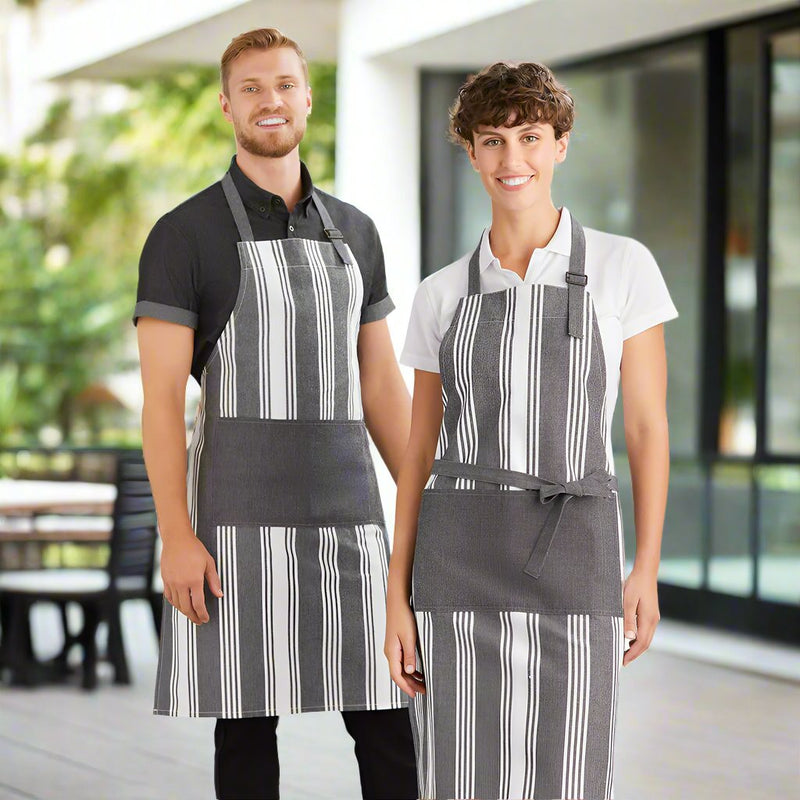 Load image into Gallery viewer, Biz Salt Apron: Charcoal/White
