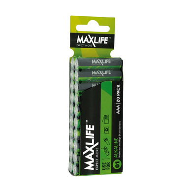 Max Life Alkaline Batteries AAA: Pack/20