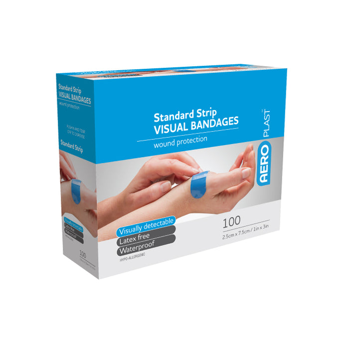 Aeroplast Blue Visual Wash Proof Plasters: Box/100