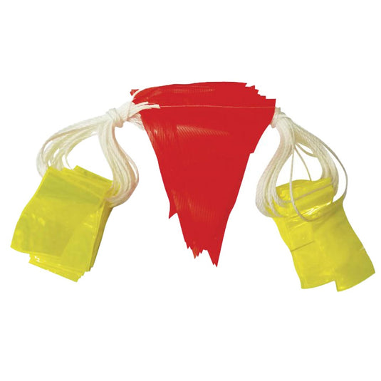 Esko Hi Vis Day/Night PVC Fluro Bunting Flags: 30m