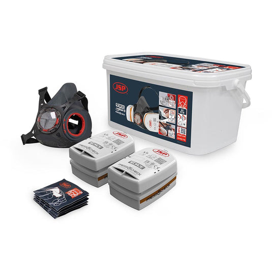 Force Typhoon 8 Half Mask Respirator Spray Painters Kit With A2P2 Filters