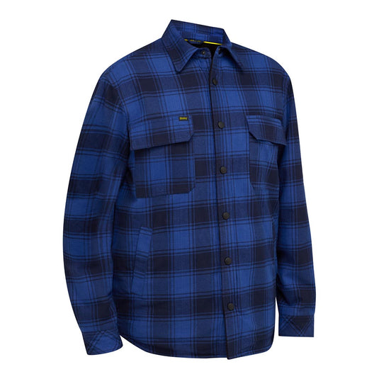 Bisley Check Flannel Shacket with Sherpa Lining