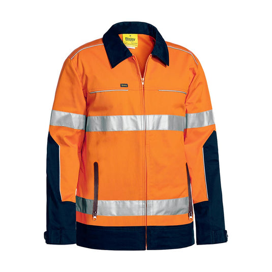Bisley Hi Vis Cotton Drill Jacket