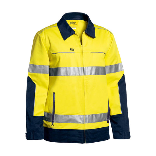 Bisley Hi Vis Cotton Drill Jacket