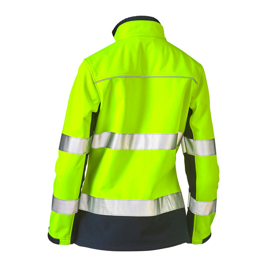 Bisley Women's Hi Vis Taped Soft Shell Jacket