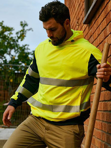 Bisley Hi Vis Taped Stretchy Hoodie