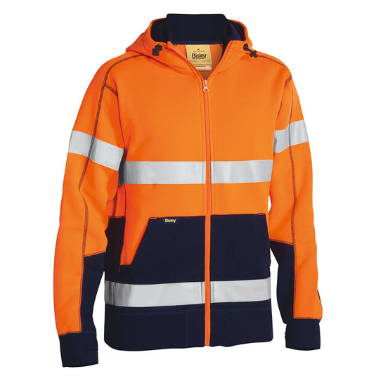 Bisley Hi Vis Taped Full Zip Hoodie