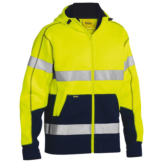 Bisley Hi Vis Taped Full Zip Hoodie