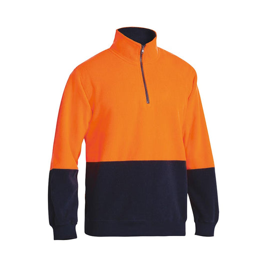 Bisley Hi Vis Polar Fleece Zip Pullover