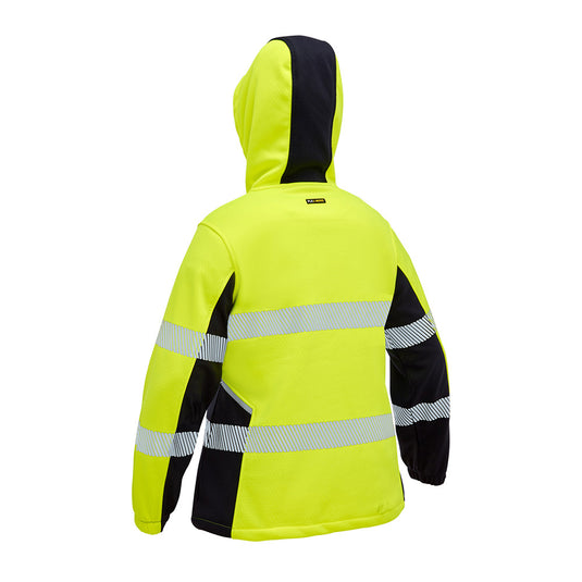 Bisley Women's Flex & Move Hi Vis Taped Water Repellent Hoodie