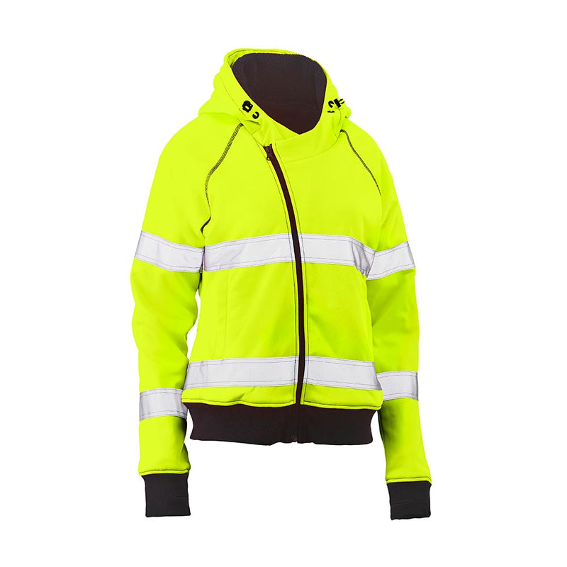 Load image into Gallery viewer, Bisley Womens Hi Vis Taped Zip Front Hoodie w/ Sherpa Lining
