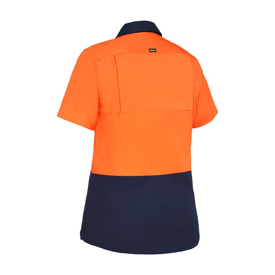 Bisley Women's Hi Vis Lightweight Short Sleeve Drill Shirt