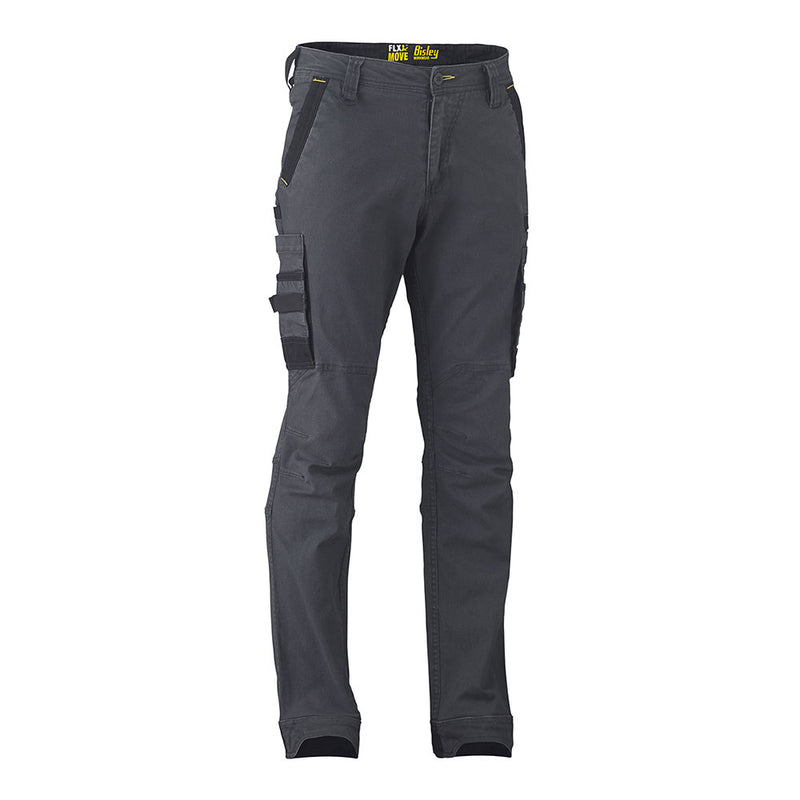Load image into Gallery viewer, Bisley Flex &amp; Move Stretch Utility Cargo Pants with reinforced belt loops, oversized cargo pockets, and contoured knee design, ideal for workplace durability and comfort, aligning with Active Safety&#39;s commitment to quality workwear.
