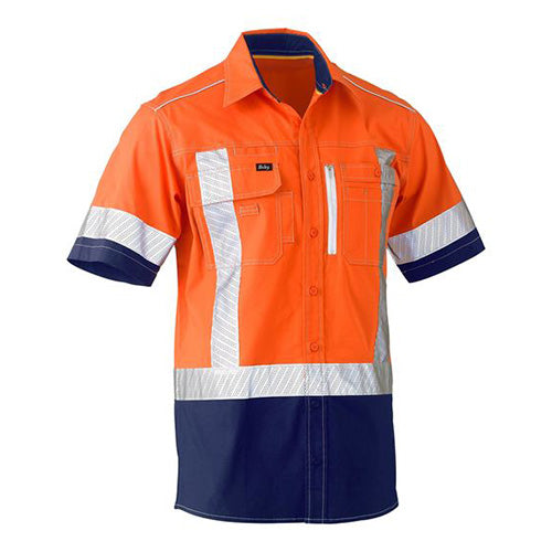 Bisley Flex & Move Hi Vis X-Tape Utility Shirt