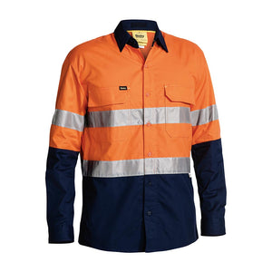 Bisley X Airflow Hi Vis Taped Ripstop Long Sleeve Shirt image