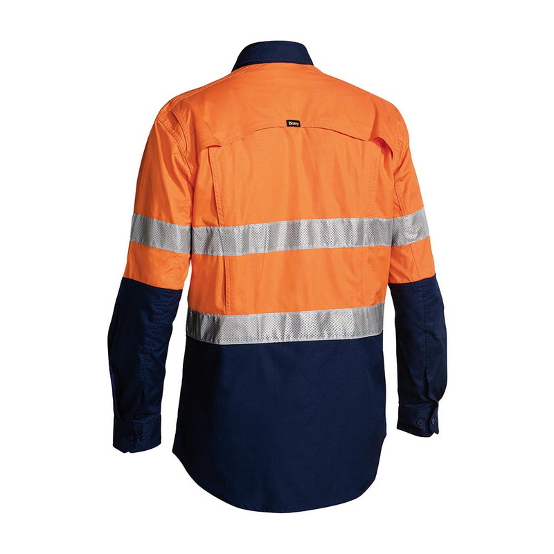 Load image into Gallery viewer, Bisley X Airflow Hi Vis Taped Ripstop Long Sleeve Shirt
