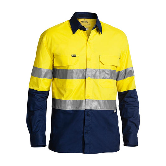 Bisley X Airflow Hi Vis Taped Ripstop Long Sleeve Shirt