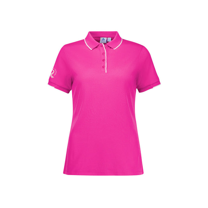 Biz Womens Pink Short Sleeve Polo