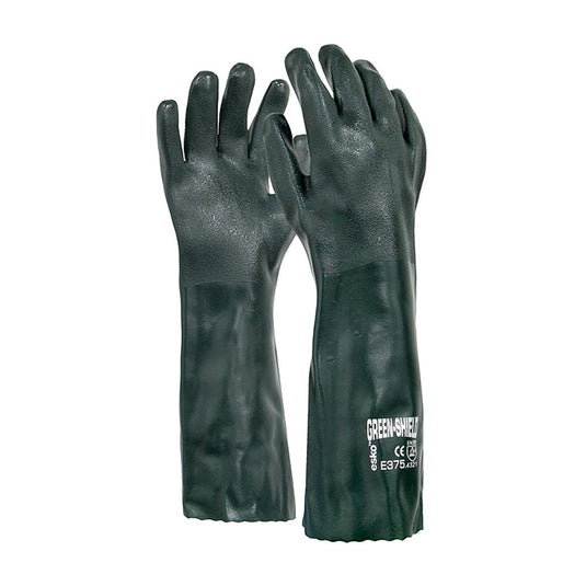 Esko Green PVC Double Dipped Gloves: 45cm