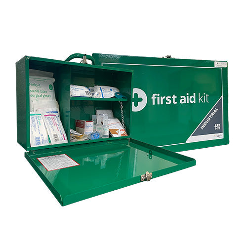 Industrial 1-25 Person First Aid Kit (Metal Box)