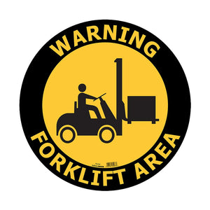 Warning Forklift Area Floor Adhesive: 400mm image