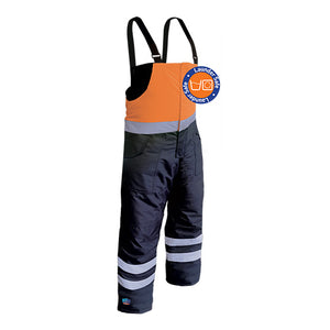 IceKing Hi Vis Freezer Bib Pant, Orange/Navy image