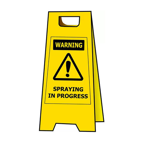 Warning Spraying in Progress A-Frame Floor Stand Sign