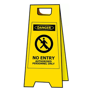 Danger No Entry Authorised Personnel Only A-Frame Floor Stand Sign image